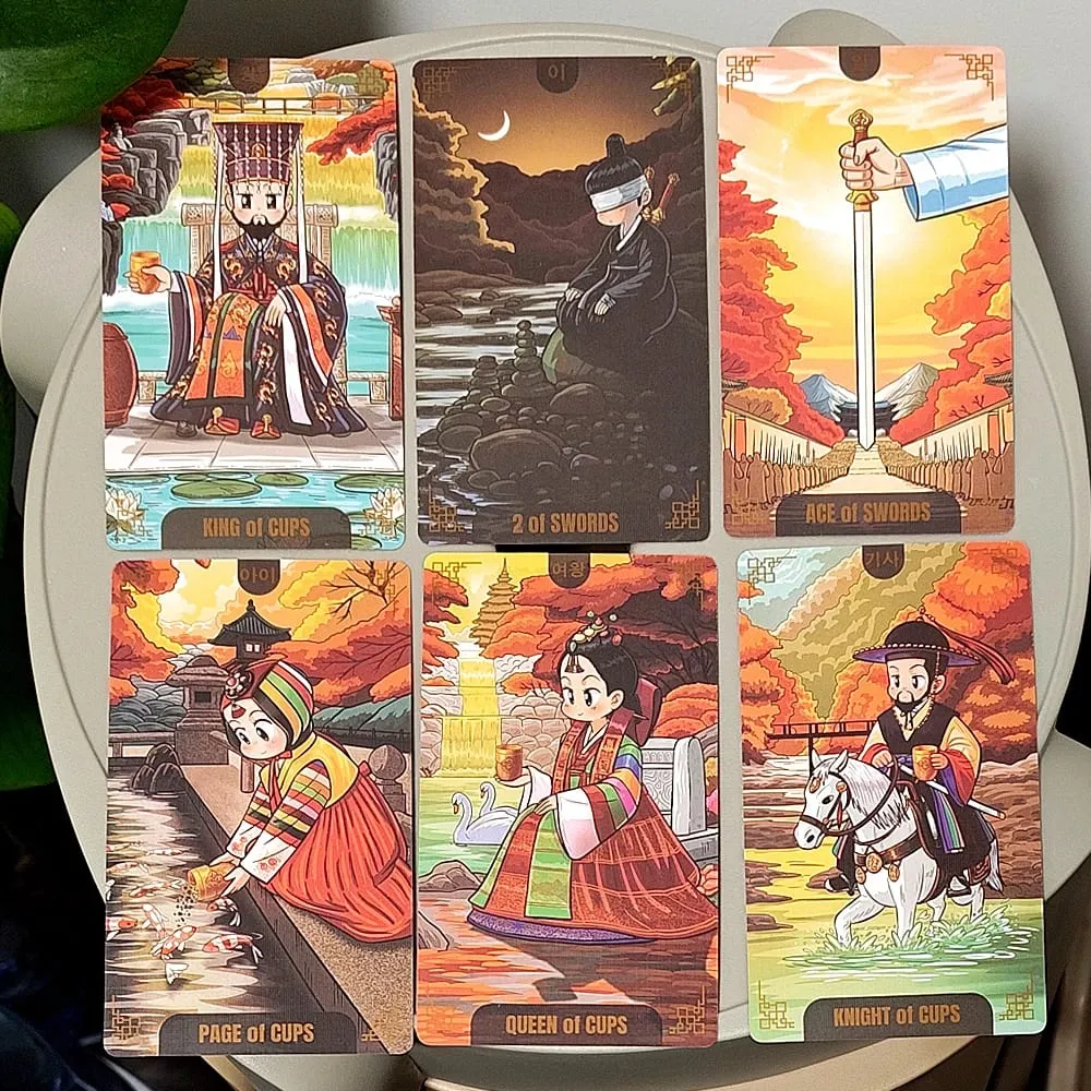 Διαχρονικό στο The Autumn Chibi Tarot Deck for Collectors in Rigid Box 12*7cm Korenji Tarot 78 Cute Korean Style Hanbok Cards