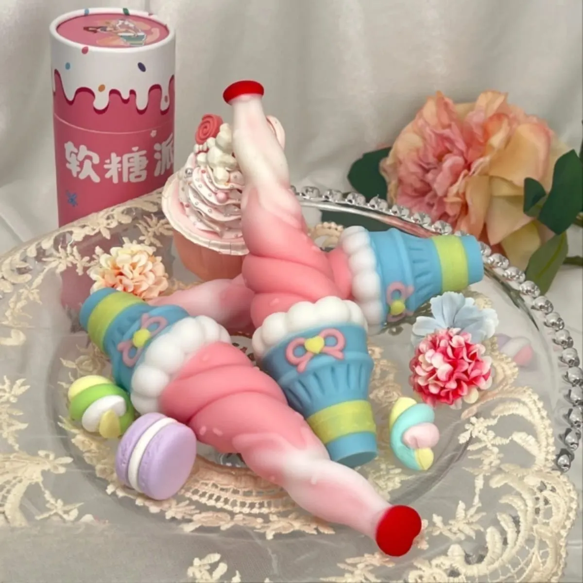 Ice Cream Candy Dildos Vaginal Massager G-spot Clitoris Stimulator Anal Plug Masturbator Big Penis Adult Sex Toys for Woman Men — image 3