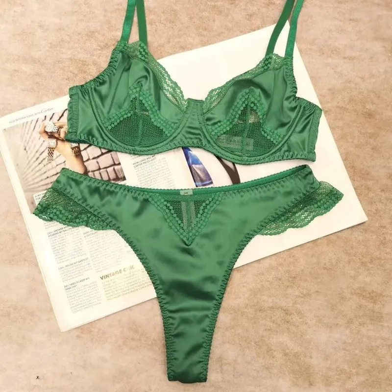 Παριζιάνικο Σετ Εσώρουχα | Chantilly Lace & Mesh Cutouts | Υποστήριξη EU 85B | Αβίαστα γαλλικά σέξι σουτιέν αδυνατίσματος — image 10