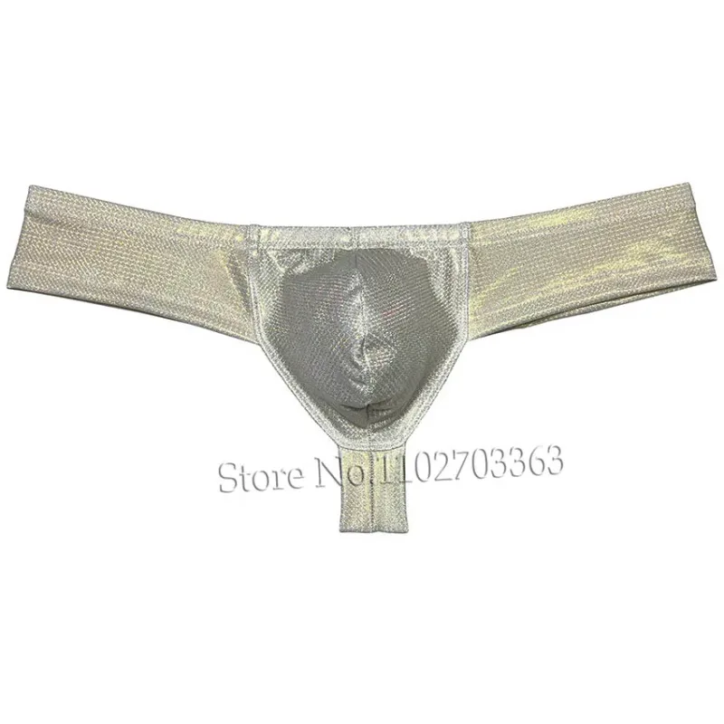 Cheeky Bikini Brief Men's Underwear Thong Contour Pouch Tangas Male Lingerie Bikini Briefs Beach Micro Underpants Soft Wet Look — image 5