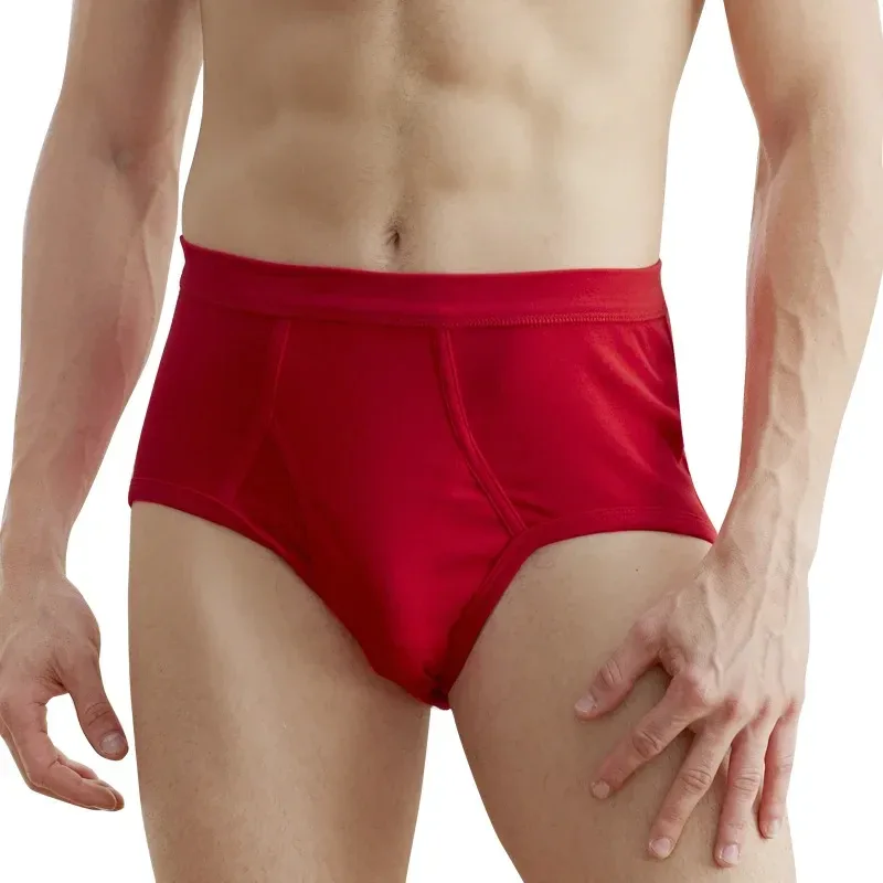 Solid Color Fat Plus Size Men's Underwear Mens Underpants 100% Cotton Comfortable Breathable Loose Large Size Men Briefs Panties — image 5