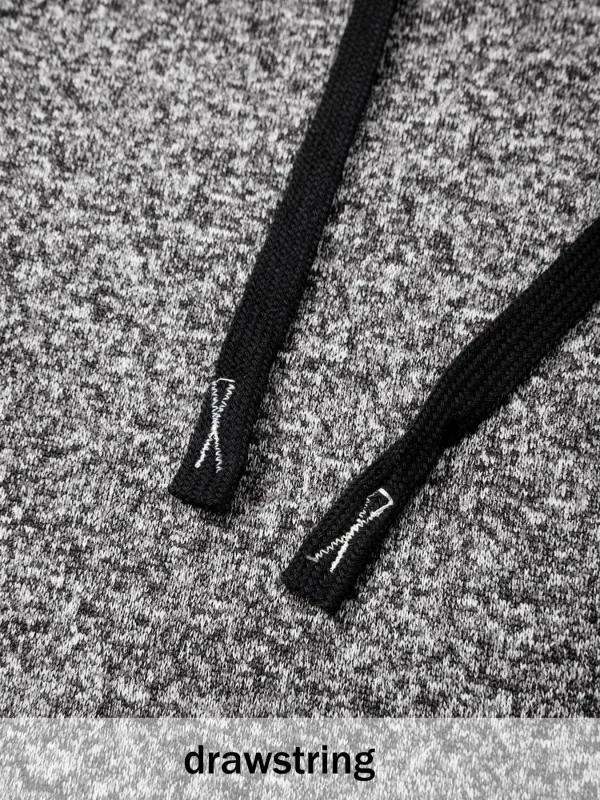2Pcs 세트 남성 중간 길이 전체 지퍼 후드 자켓 양털 안감 따뜻한 코트와 Drawstring 후드 & 지퍼 포켓 캐주얼 겉옷 가을 겨울 데일리웨어