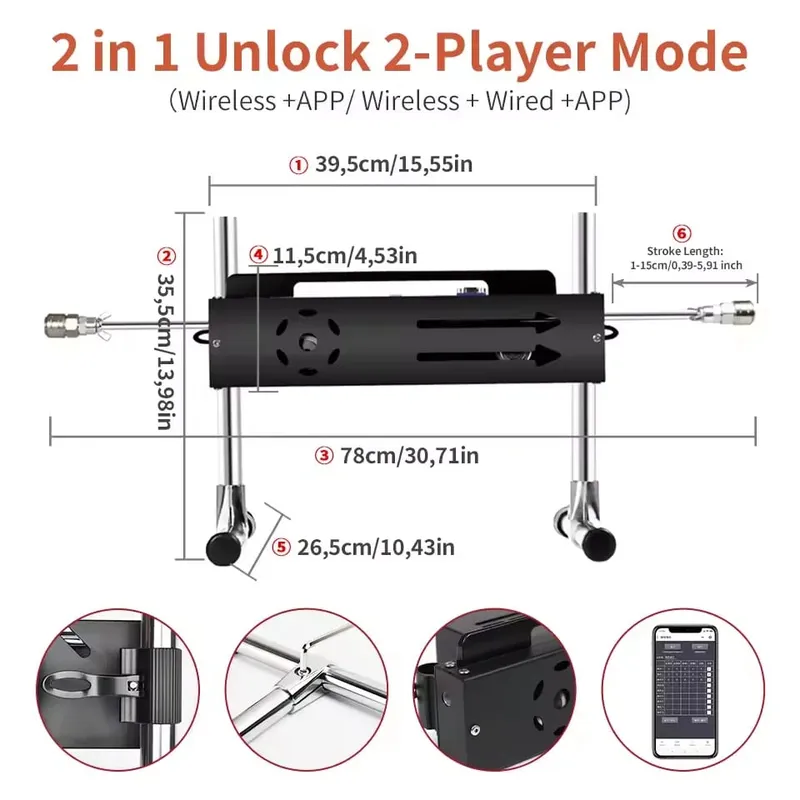 Νέα εφαρμογή Sex Machine & Wired & Wireless Control Turbo Gear Powerful Machine Love with Dildo for Adults Masturbation