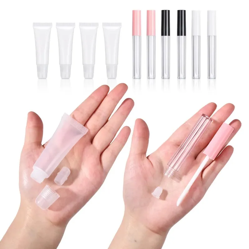DIY Lip Gloss Kit 100ml Lip Gloss Base Powder Glitter Flavor Essence and Tube for Girl Gifts Lip Gloss Pack Set Cosmetics — image 5