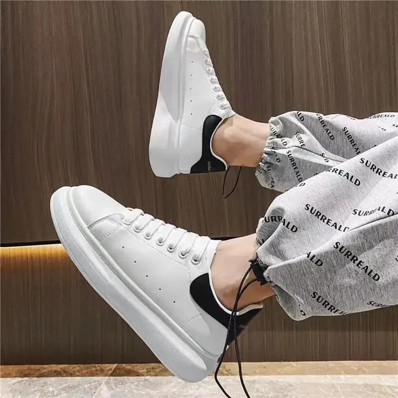 Λευκά Vulcanized Sneakers Ανδρικά Flat Άνετα Παπούτσια Lace up Zapatillas Hombre Γυναικεία Casual Sneakers Plus Size 35-45