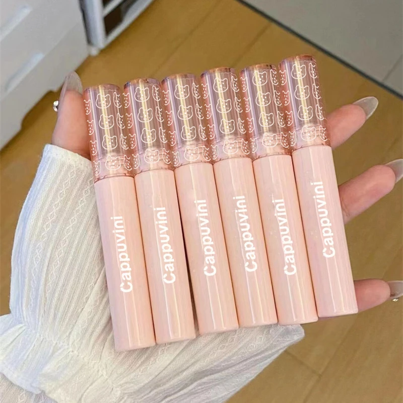 1 PC Mirror Water Lip Gloss דובדבן ורוד שקוף עמיד למים עמיד למים לחות עירום גוון שקוף זכוכית איפור שמן
