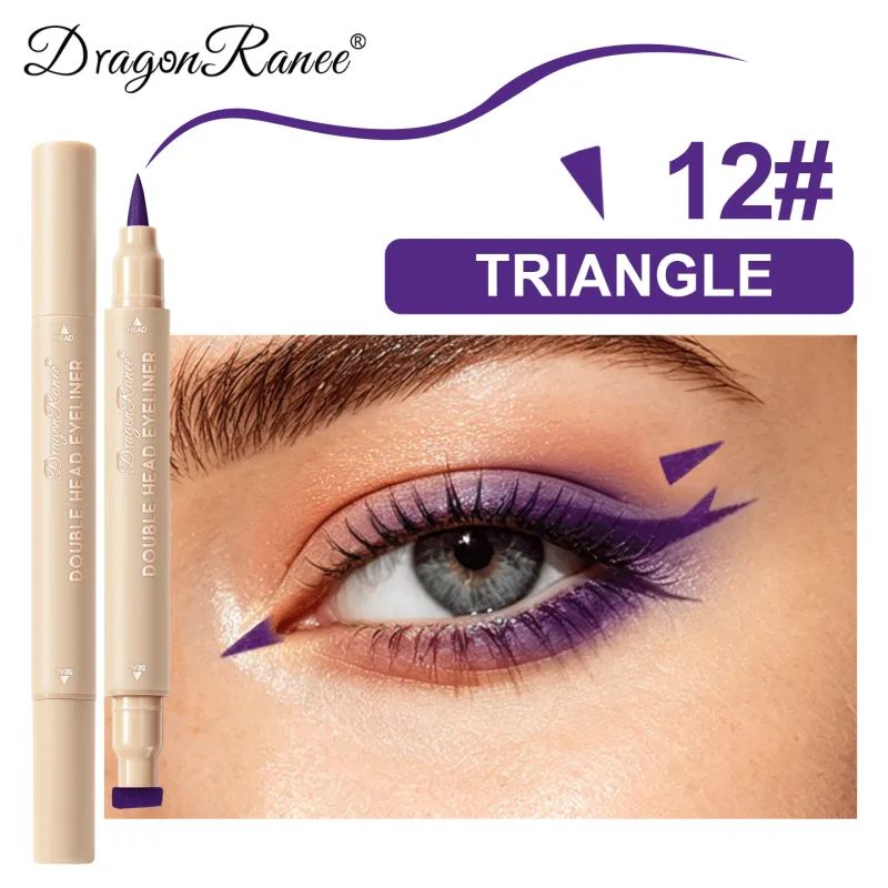 2-σε-1 διπλό άκρο Stamp Seal Eyeliner Γρήγορο Στέγνωμα Αδιάβροχο και Αδιάβροχο, Αδιάβροχο και Αδιάβροχο Δεν είναι εύκολο να μουτζουρώσετε Πολύχρωμο Μακιγιάζ Ματιών — image 22