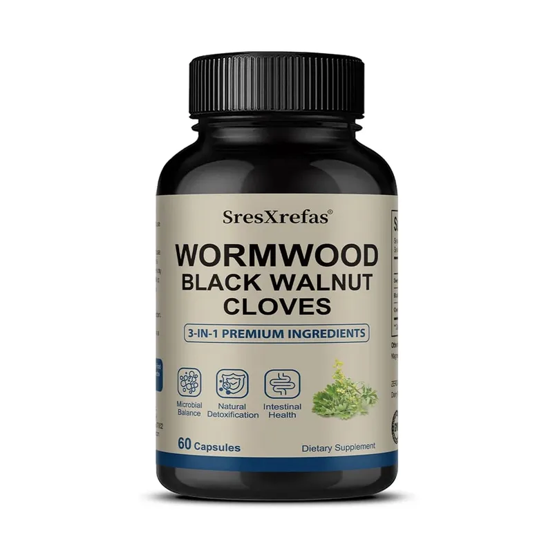 Wormwood Black Walnut Clove Cleanse Extract - 3-in-1 Complex Herbal Supplement for Gut Cleanse Detox and Digestive Well-Being