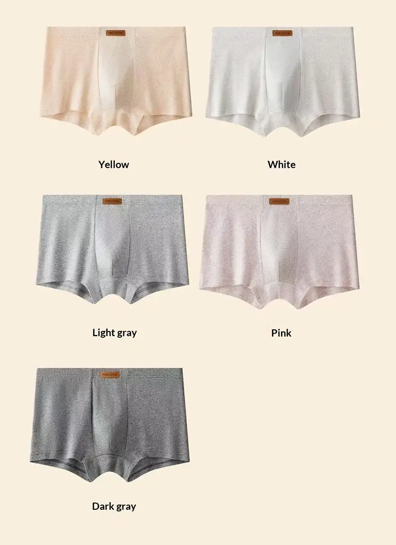 1Pcs Men's Jacquard Underwear Solid Colorful Cotton Boxer Briefs Plus Size 6XL Breathable Comfortable Lingerie Sexy Panties 3256812989647822 — image 14