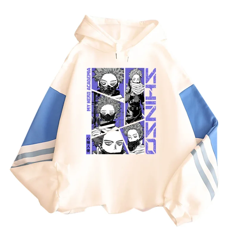 Sudaderas con capucha de My Hero Academia para hombre y mujer, suéter con estampado de Shinso Hitoshi, sudaderas con cuello redondo de estilo de dibujos animados Harajuku, Sudadera con capucha de calle para hombre y mujer — image 16