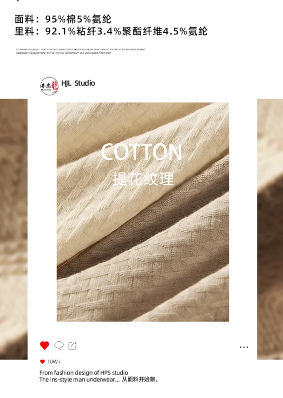 3PCS/Pack 100% Cotton Delicate Jacquard Men's Brief Antibacterial Breathable Crotch Men's Panties Soft Stretch Underwear for Man — image 9