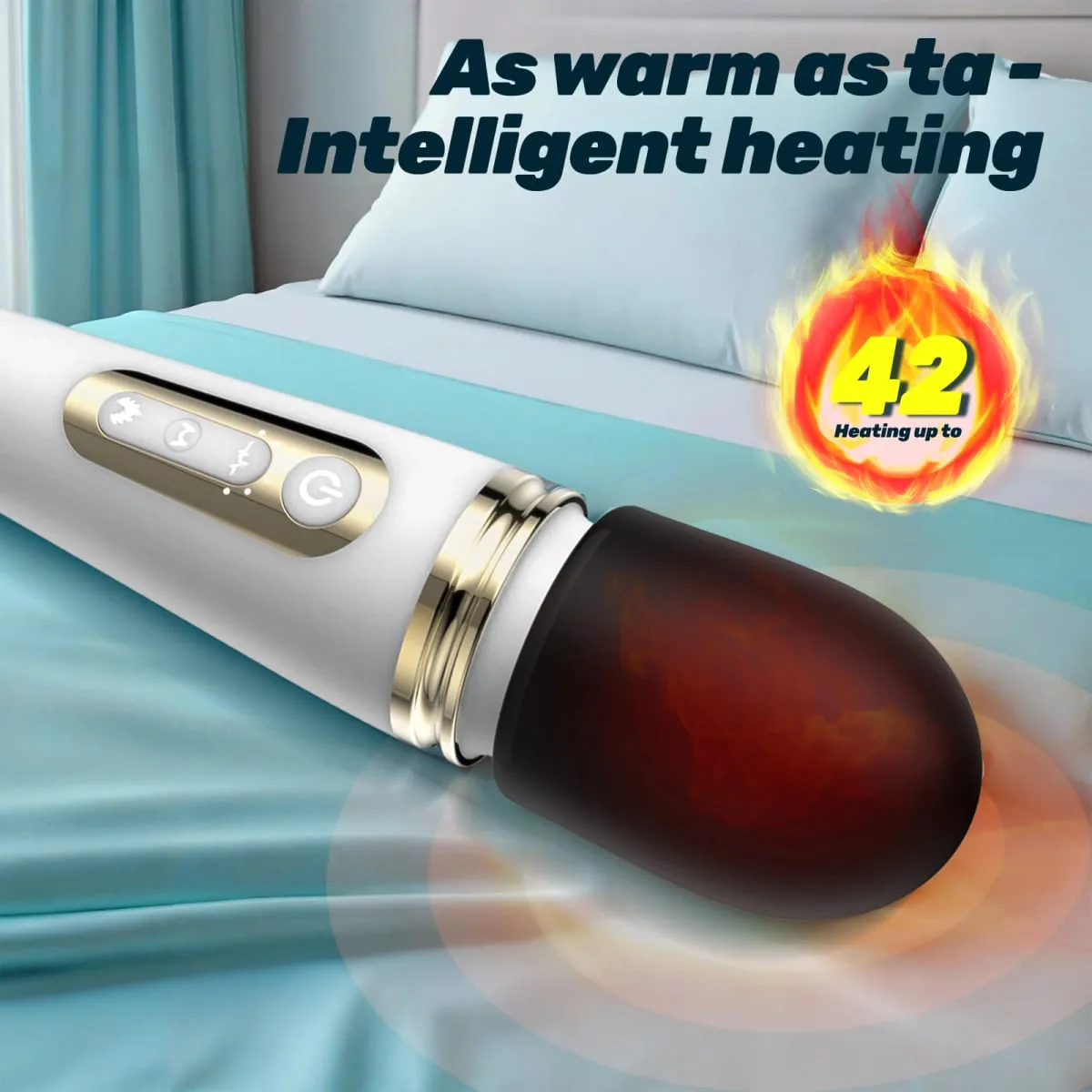 Powerful Magic Wand Vibrator 6 Speeds 10 Vibrating AV Stick Clitoris Stimulator Head Heating Body Massager Sex Toys for Woman