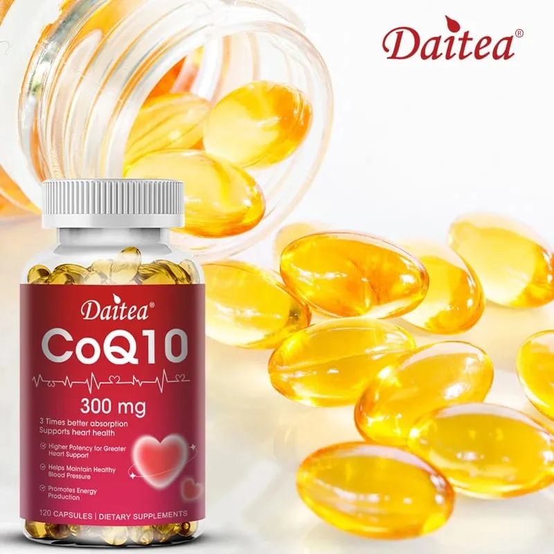 Coenzyme Q10 - 300 Mg Supports Energy Cognitive Ability and Heart Brain and Cell Health Antioxidant Improves Sleep Quality
