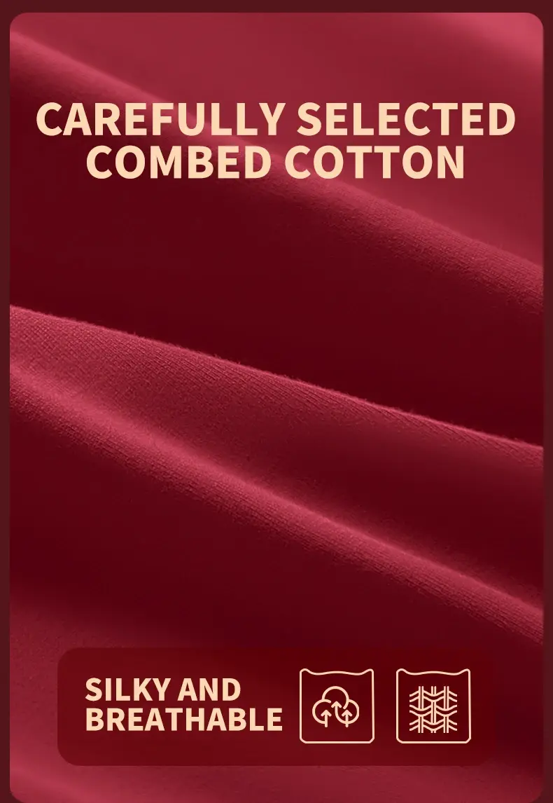 MiiOW 3Pcs Autumn Winter Cotton Men Underwear Lucky Red Men's Panties 7A Antibacterial Men Underpants Breathable Man Boxershorts — image 4