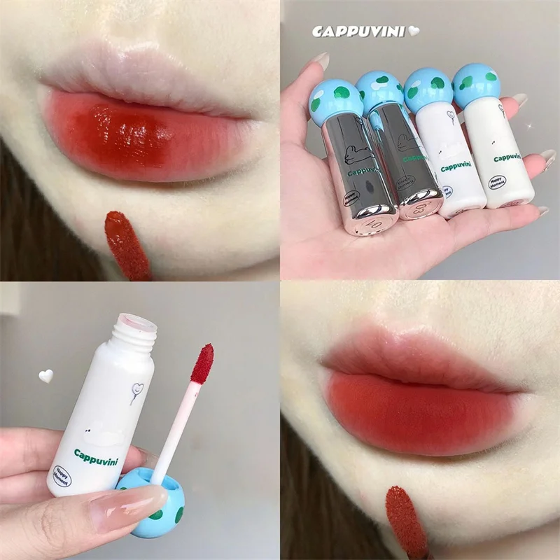 Velvet Matte Lip Mud Cute Rabbit Liquid Lipstick Mousse Κόκκινο καφέ Μακράς διάρκειας απαλό Lip Gloss Lips Μακιγιάζ Φοιτητικά Καλλυντικά