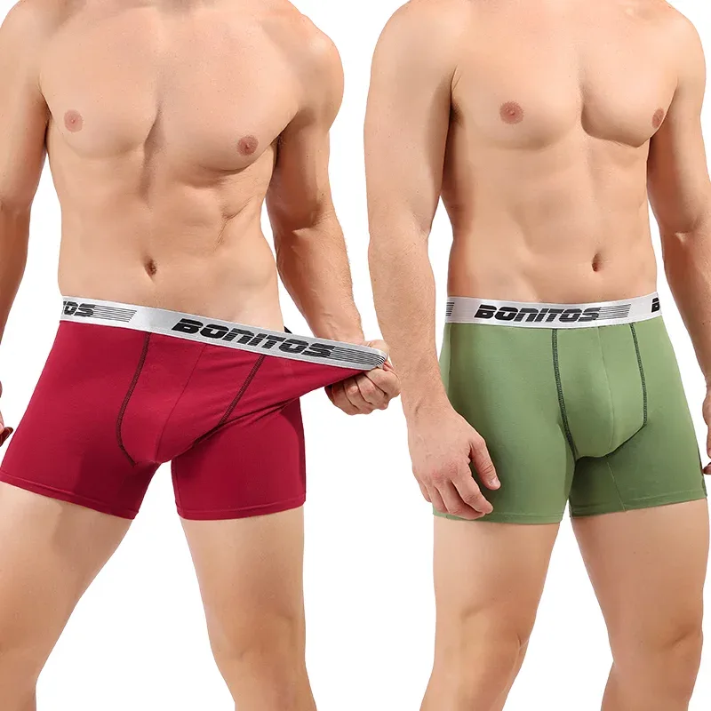 5pcs Men's Underpants Cotton Boxer Briefs Classic Men Panties BONITOS Letter Elastic Waistband Boxers Underwear For Man Shorts — image 5