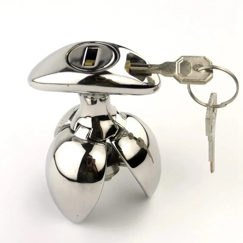Stainless Steel Anal Lock Openable Anal Plug Dilator Heavy Anus Beads Lock Sex Toys For Men Woman Adult Gay Anal Beads But Plug