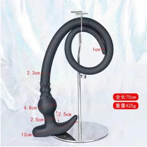 Super Long Anal Plug Whip Silicone Wearable Butt Plug Hollow Enema Vaginal Cleaning Dildos Mas Malalim 18+ Pang-adultong Mga Laruan sa Pagtatalik para sa Mag-asawa
