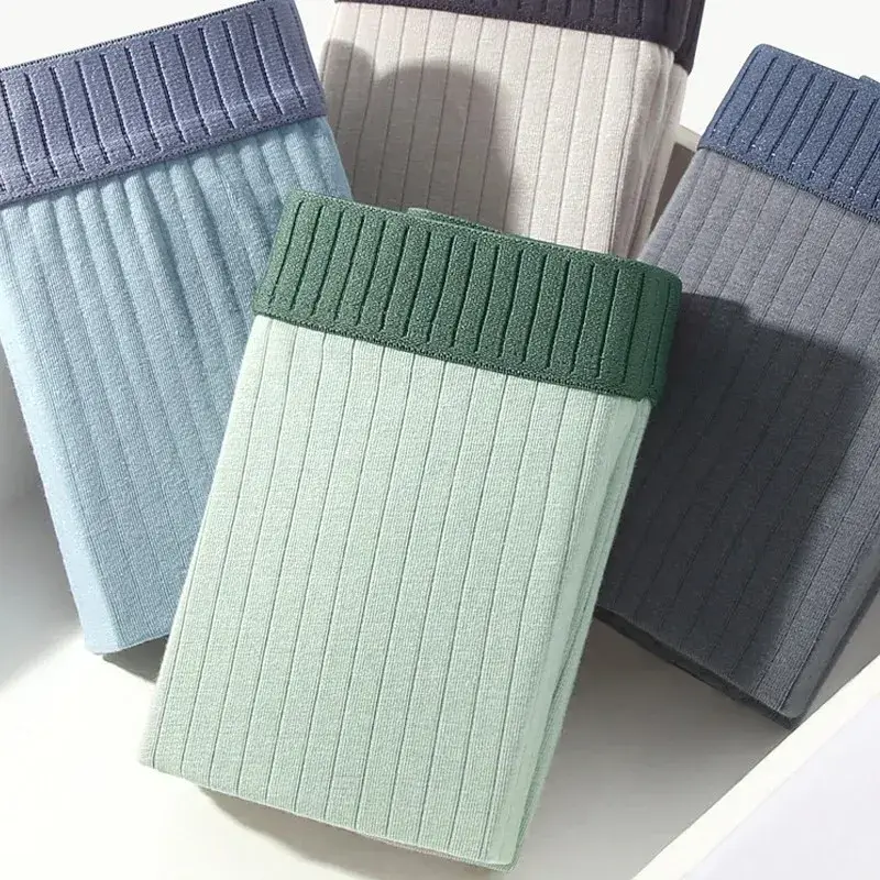 1/4 Stuks Herenondergoed Heren Puur Katoen Vierhoekshorts Alle Katoenen Antibacteriële Kruis Tiener Platte Hoekondergoed — image 9