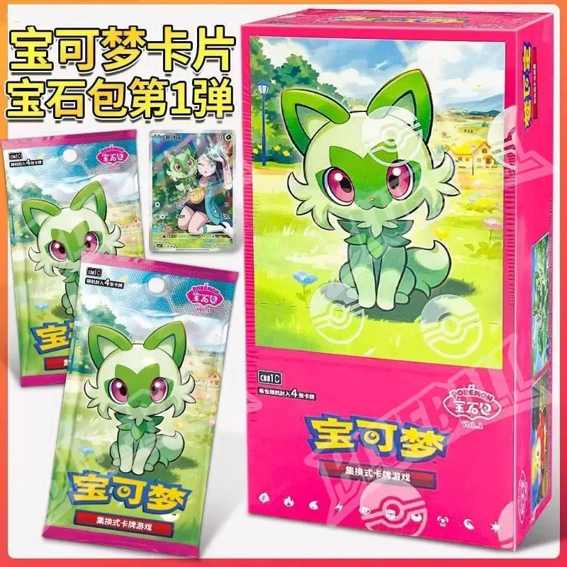 Γνήσιο pokemon Scarlet Violet Gem Pack Vol6 Thin Box TCG Συλλεκτικές κάρτες συναλλαγών μάχης Απλοποιημένη κινεζική έκδοση δώρο παιχνιδιών