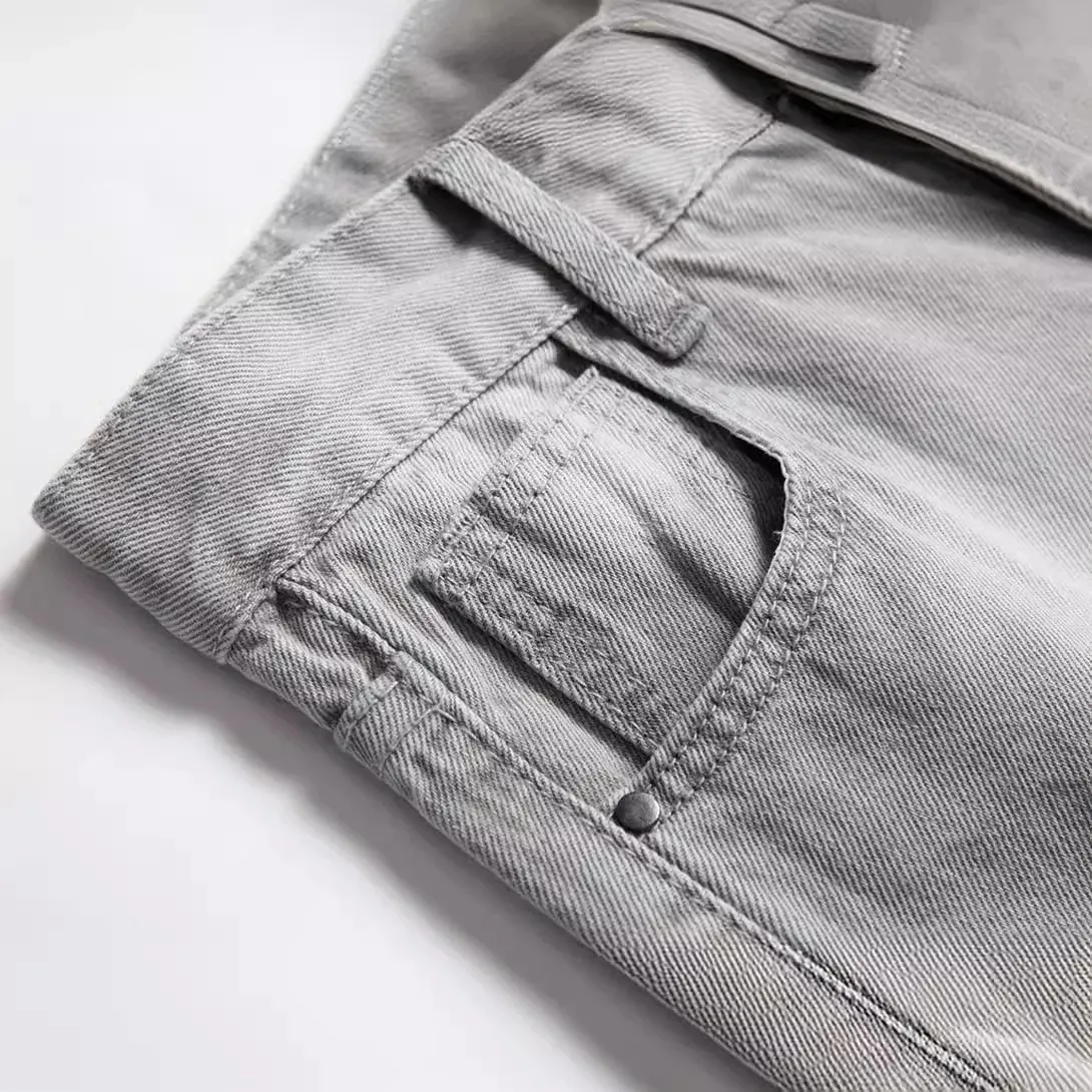 Τζιν Boys Straight Ripped Children Washed ταλαιπωρημένες τσέπες Stretch Casual Denim Παντελόνι Big Kids Streetwear 2025 Hole Παντελόνι — image 4