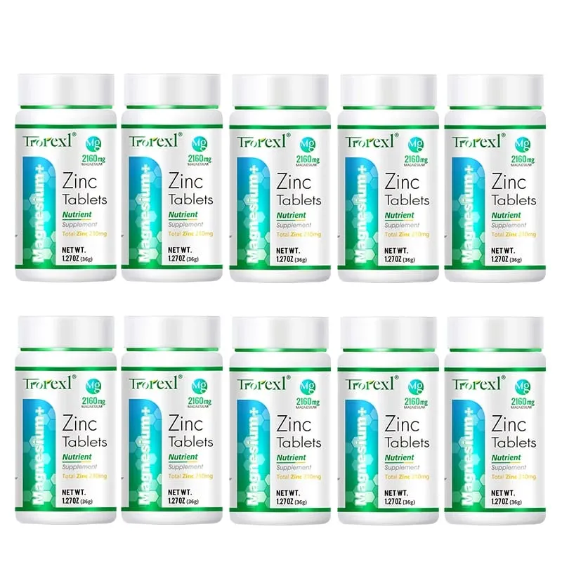 Best Magnesium Zinc Supplement 60 Tablets Increase vitality Immune Health