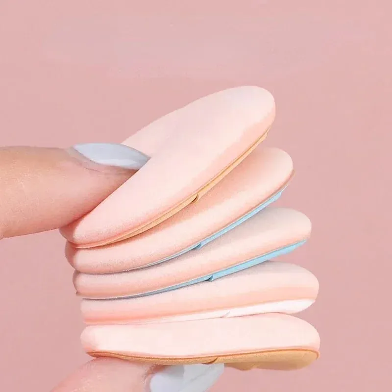 10 יחידות Mini Finger Puff Foundation כרית אוויר קטנה פודרה ספוג קונסילר BB Cream כלי איפור קוסמטי