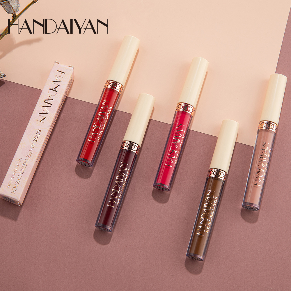 Αδιάβροχο Nude Matte Liquid Lipstick Αντικολλητικό Cup Lip Tint Μακιγιάζ Matte Red Lip Gloss Cosmetics Κραγιόν μακράς διαρκείας Make Up — image 6