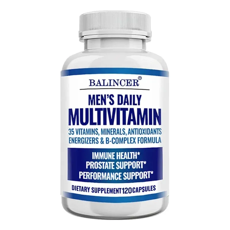 Men's Multivitamin - Contains vitamins B12 B6 zinc and selenium to support coordination heart immunity and prostate health