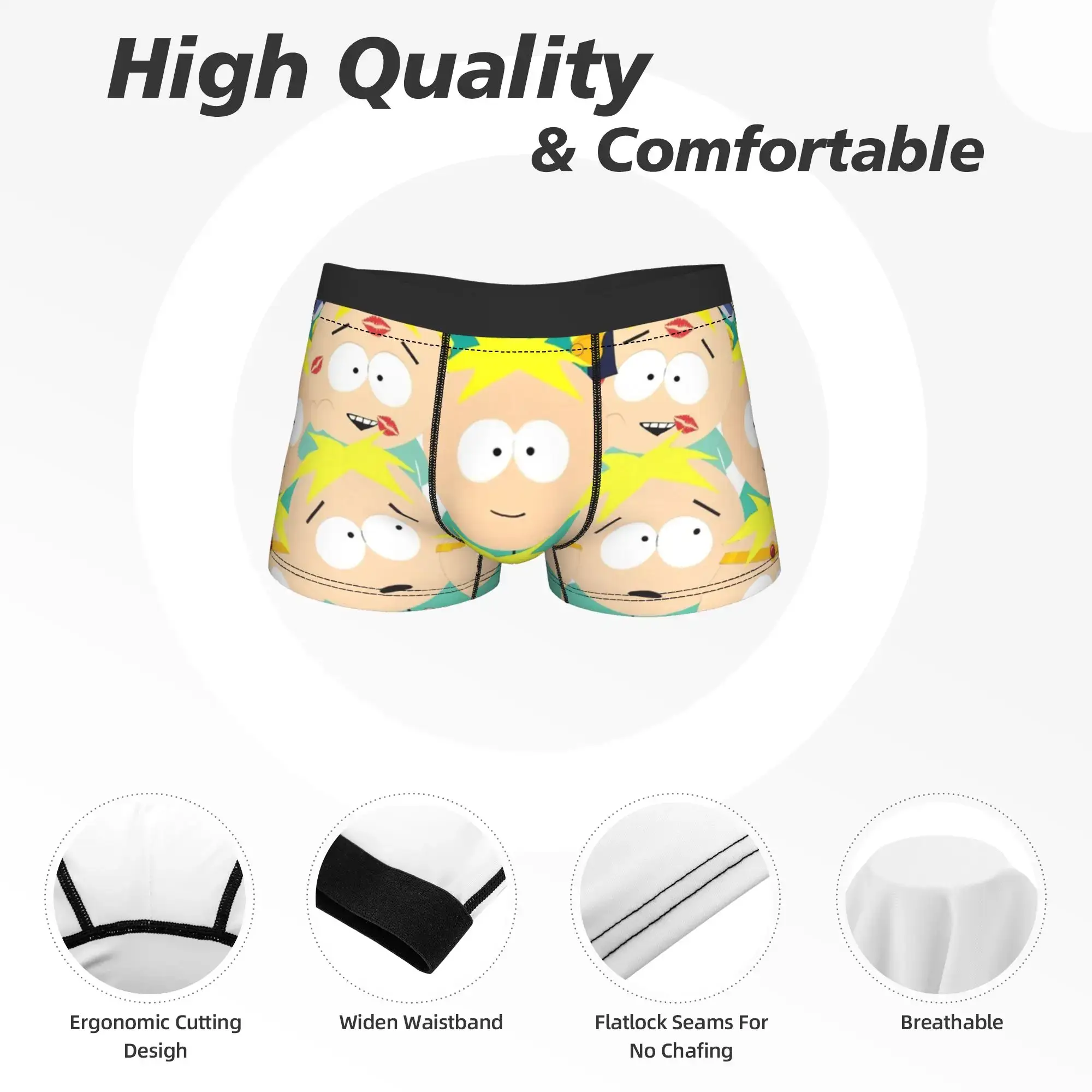 Men South Cartoon Park Butters Stotch Collage Long Underwear Hot Boxer Briefs Shorts Panties Male Soft Underpants M-XXL — image 5
