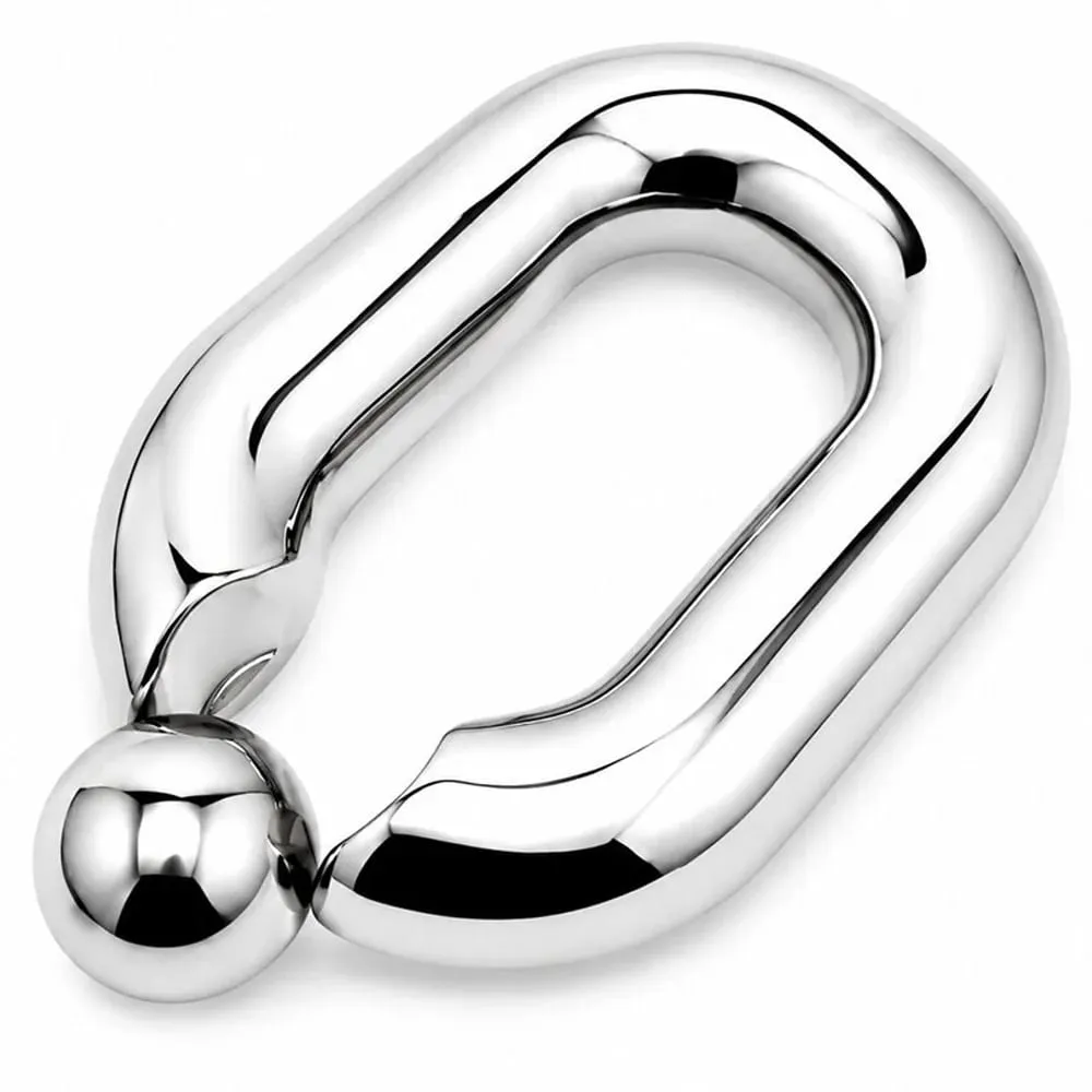 Male Heavy Duty BDSM Stainless steel Ball Scrotum Stretcher metal penis bondage Cock Ring Delay ejaculation male new Sex Toy men — image 3