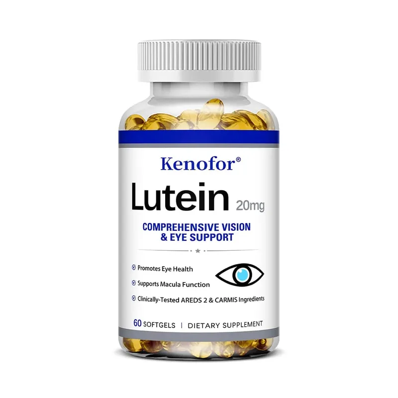 Lutein Capsules - na may Zeaxanthin at Vitamin E - Napakahusay na Antioxidant Eye Health na Nagpapabuti sa Kalusugan ng Paningin - 120 Capsules