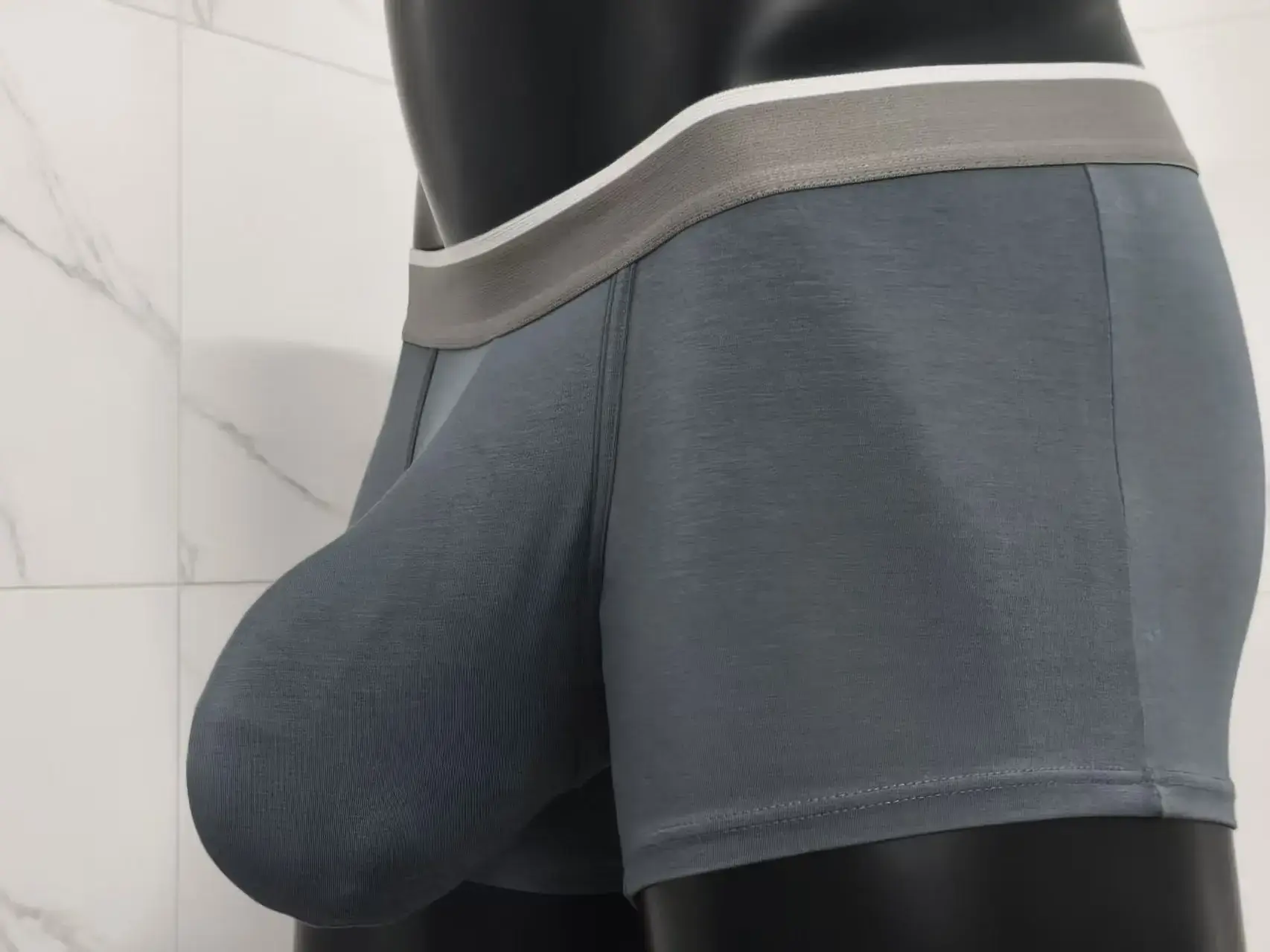 Men Modal Boxer Briefs Breathable Cooling Big Pouch Underwear Soft Mens Boxers Comfortable Male Panties with Extra Large Pouch
