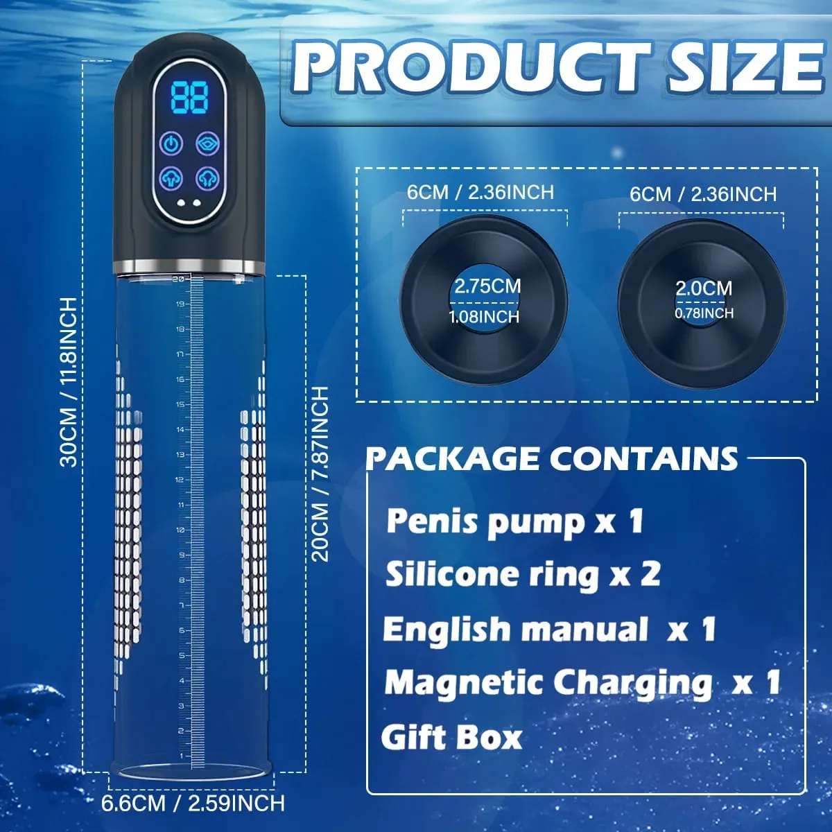 משאבת פין חשמלית IPX7 עמיד למים יניקה מאריך פין דיק מגדיל ואקום הגדלת פין אונן צעצועי מין לגברים — image 6