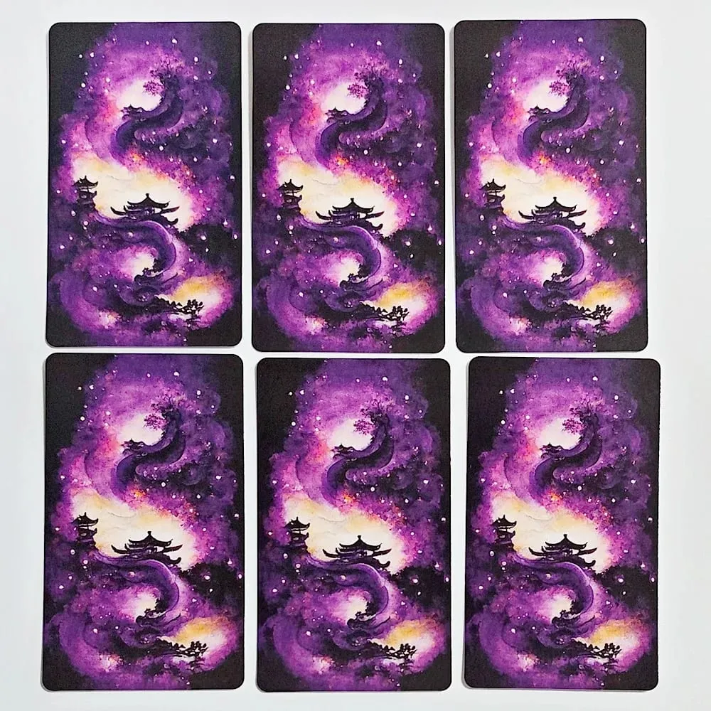 64 Cards I-Ching Oracle Deck Traditional Ink Art Style Chinese Divination Tool for Spiritual Guidation and Meditation 10,3*6cm