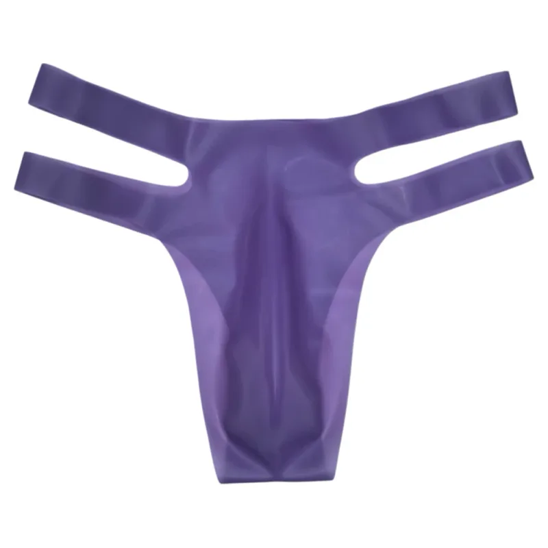 Mens Latex Briefs Sissy Seamless Brazilian Underwear Low Waist Erotic Underpants — image 12