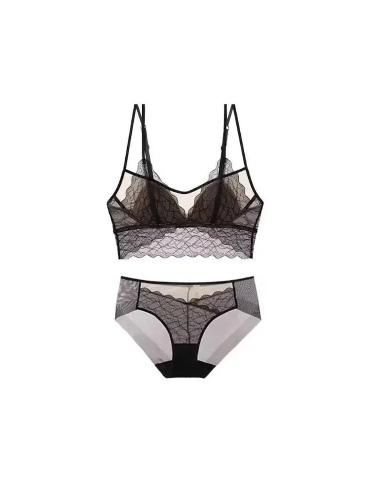 Sexy Lace Bralette No Underwire | Γαλλικό Triangle Cup σουτιέν | Καλοκαιρινό λεπτό αναπνεύσιμο για γυναίκες | Εσώρουχα αδυνατίσματος με λουράκια στην πλάτη — image 4