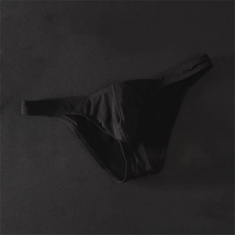 Sexy U Convex Briefs Thin Underwear Men Summer Breathable Silky Panties Male Calzoncillos Plus Size M-XXL