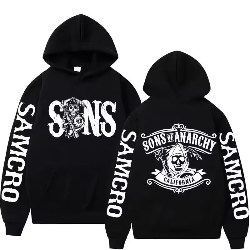 Ανδρικό Street Style 3D Φούτερ Sons of Anarchy Φούτερ Φούτερ φθινοπώρου/χειμώνα Unisex Loose casual αθλητικές φόρμες εξωτερικού χώρου Y2k πουλόβερ — image 5