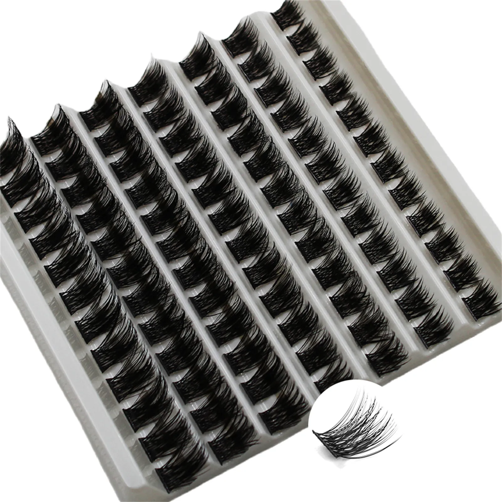 84 Clusters Individual Lashes DIY Wide Stem Curl Eyelash Extension Mixed Length Reusable Cluster Lashes for Eye Makeup — image 3