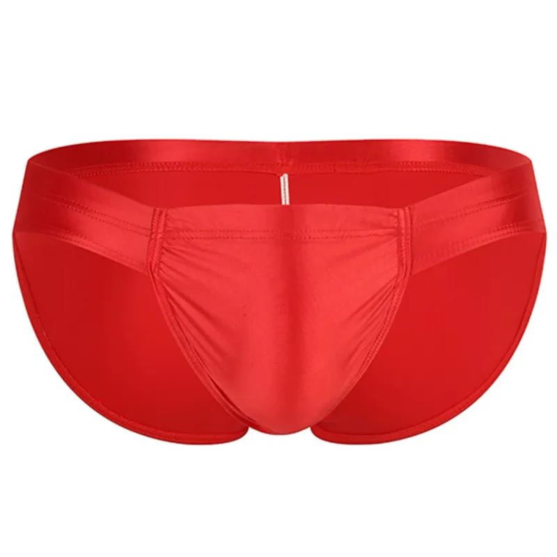 Men Oil Shiny Glossy Very Hot Lingerie Low Waist Briefs Breathable Underwear For Man Unisex Panties Underpants Men's Clothing — image 5