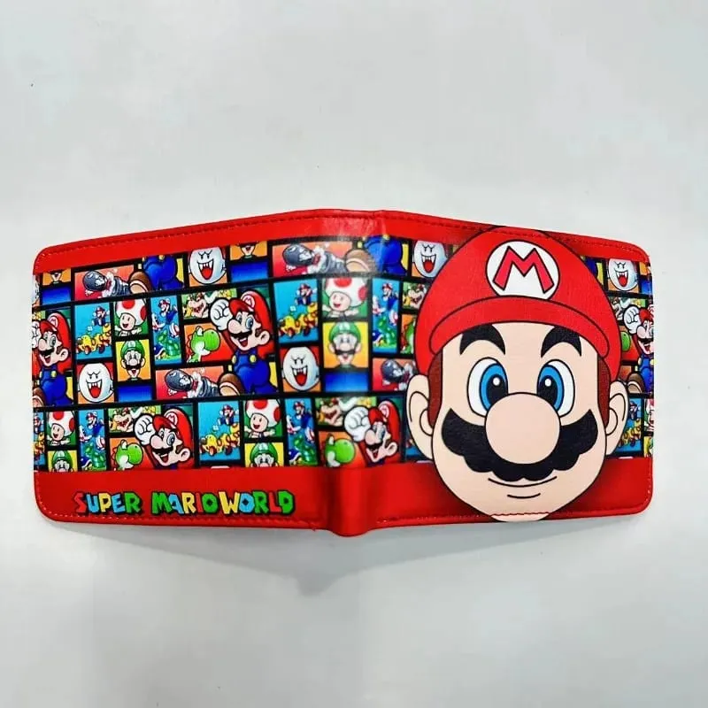 Κοντό πορτοφόλι Super Mario Student Personality Kawaii PU Αδιάβροχο Πολυλειτουργικό Βολικό αναδιπλούμενο κλιπ αλλαγής κάρτας