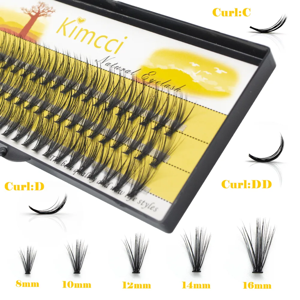 30D Kimcci Individual Eyelash Extension 1CASE 0.07C Makeup Grafting Cluser Eyelashes Natural Soft Fase Eye Lashes Cilia as SILK