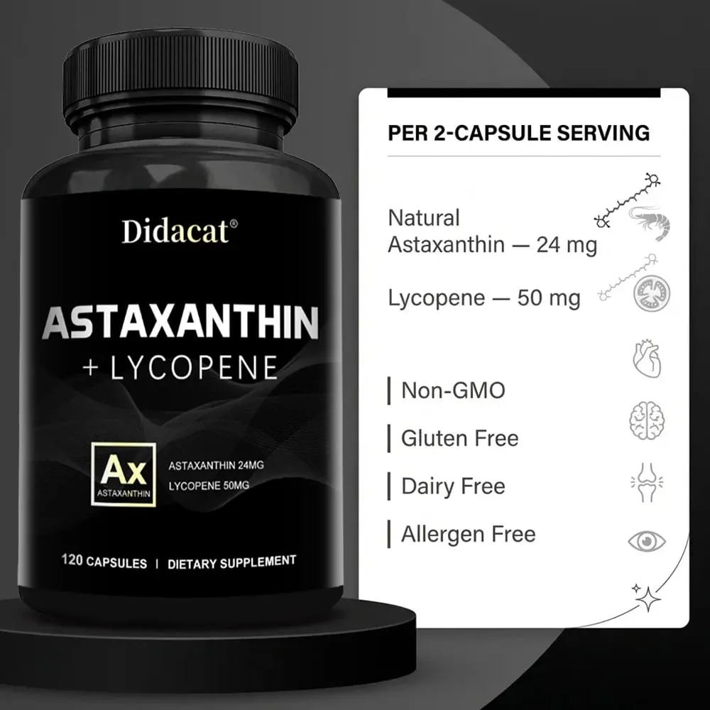 Suplemen Astaxanthin untuk Pria dan Wanita | Dari Haematococcus Pluvialis Microalgae untuk Penunjang Kesehatan Mata & Kulit — image 4