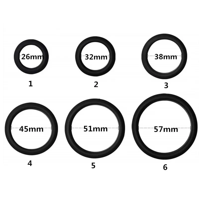 6 Pcs Male Penis Rings Cock Rings Sleeve Delay Ejaculation Silicone Beaded Time Lasting Erection Sex Toys For Men Adult Games