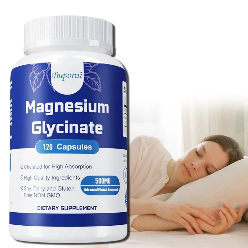 Magnesium Glycinate - Mendukung Kesehatan Saraf Jantung dan Otot Membantu Mengatasi Stres Kualitas Tidur Mendukung Pemulihan Otot — image 1