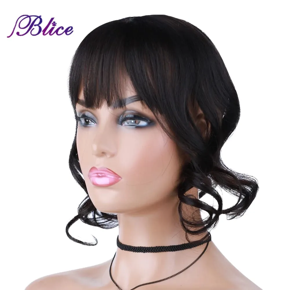 Blice Synthetic Clip-In Κλείσιμο με δαντέλα με κτυπήματα Μικτά σγουρά μαλλιά Extensions Κάλυμμα Λευκά μαλλιά Μέσο Μέρος Μαλλιά κομμάτια — image 3