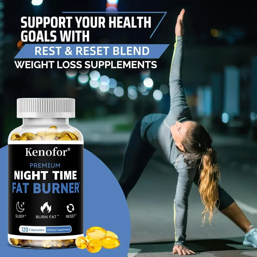 Nighttime Fat Burner Supplement - for Weight Loss Boost Metabolism Suppress Appetite Diet Healthy Weight Management