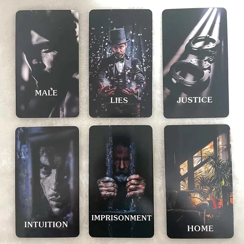 12x7 εκ. True Crime Oracle Deck 80 καρτών Divination Taro in Box Games