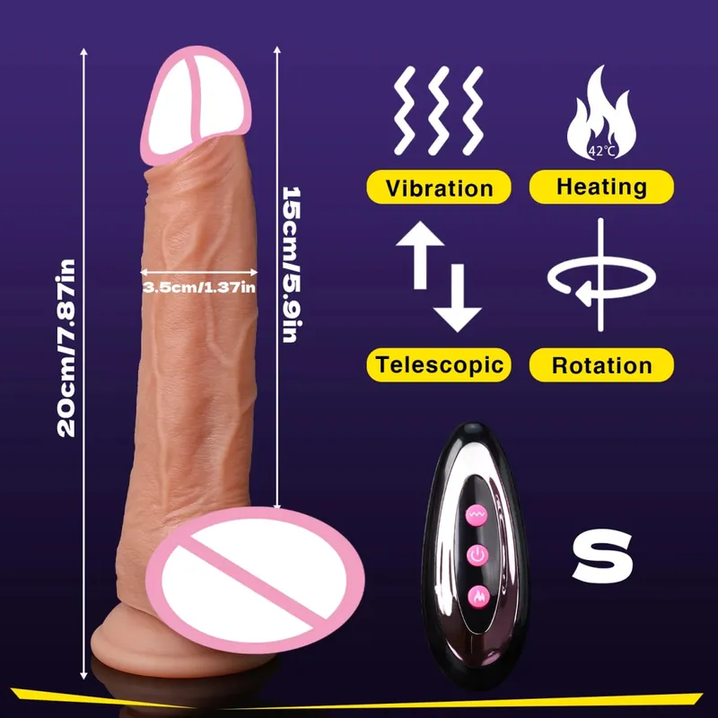 Realistic Dildo Vibrator Thrust Penis Tongue Licking Clitoris Double Penetration Anal Sex Machine Quick Orgasm For Women Sex Toy